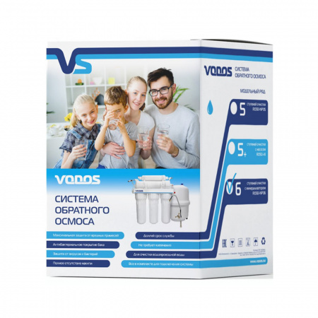 Система обратного осмоса VODOS RO 50-NP36 6 ступеней с минерализатором