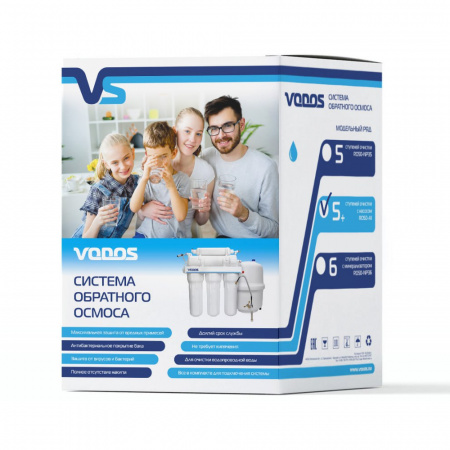 Система обратного осмоса VODOS RO 50-А1 5 ступеней с насосом