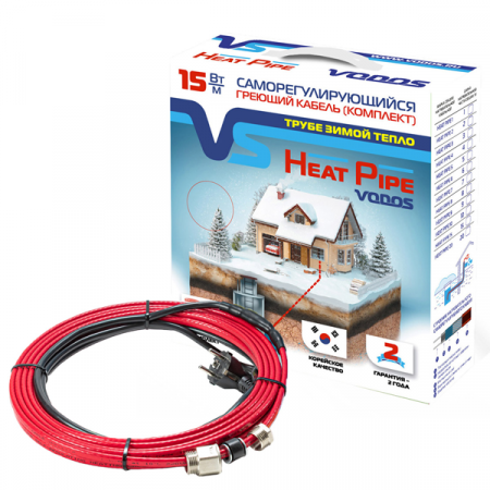 Кабель Греющий   1м  Vodos Heat Pipe, 15 Вт/м
